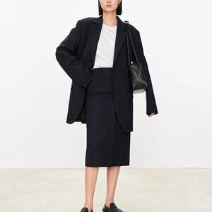 CHICJOC Women classic vintage inspired skirt in navy size 40